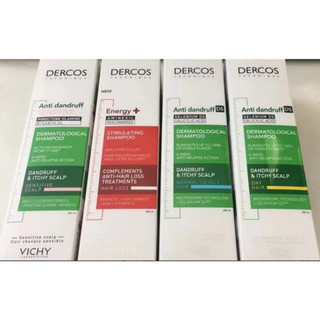 Dầu gội đầu Dercos 200ml/Anti-Dandruff Dermatological Shampoo Giảm Ngứa Da Đầu Chính Hãng