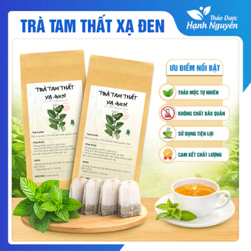 Trà tam thất xạ đen, bịch 30 túi lọc, đậm hương vị trà, thanh lọc cơ thể - Thảo Dược Hạnh Nguyên