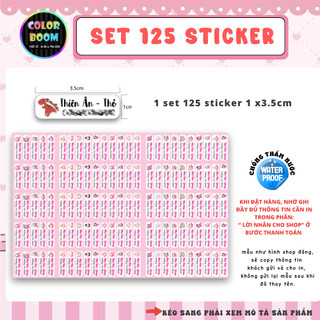 [ MẪU MELODY ] Set 85 Sticker Dán Đồ Dùng Cho Bé In tên theo yêu cầu -PVC chống thấm - Colorboomshop