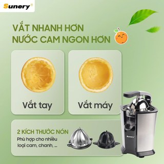 Máy Vắt Cam Sunery SR-CJ12 Thiết Kế Nhỏ Gọn Hiện Đại, Công Suất 85W Hoạt Động Êm Ái Tiết Kiệm Điện Năng - Bếp Của Hà