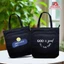 Túi Tote Vải Màu Đen Trắng In Hình Cute Dùng Đựng Đồ, Quà Tặng Ý Nghĩa