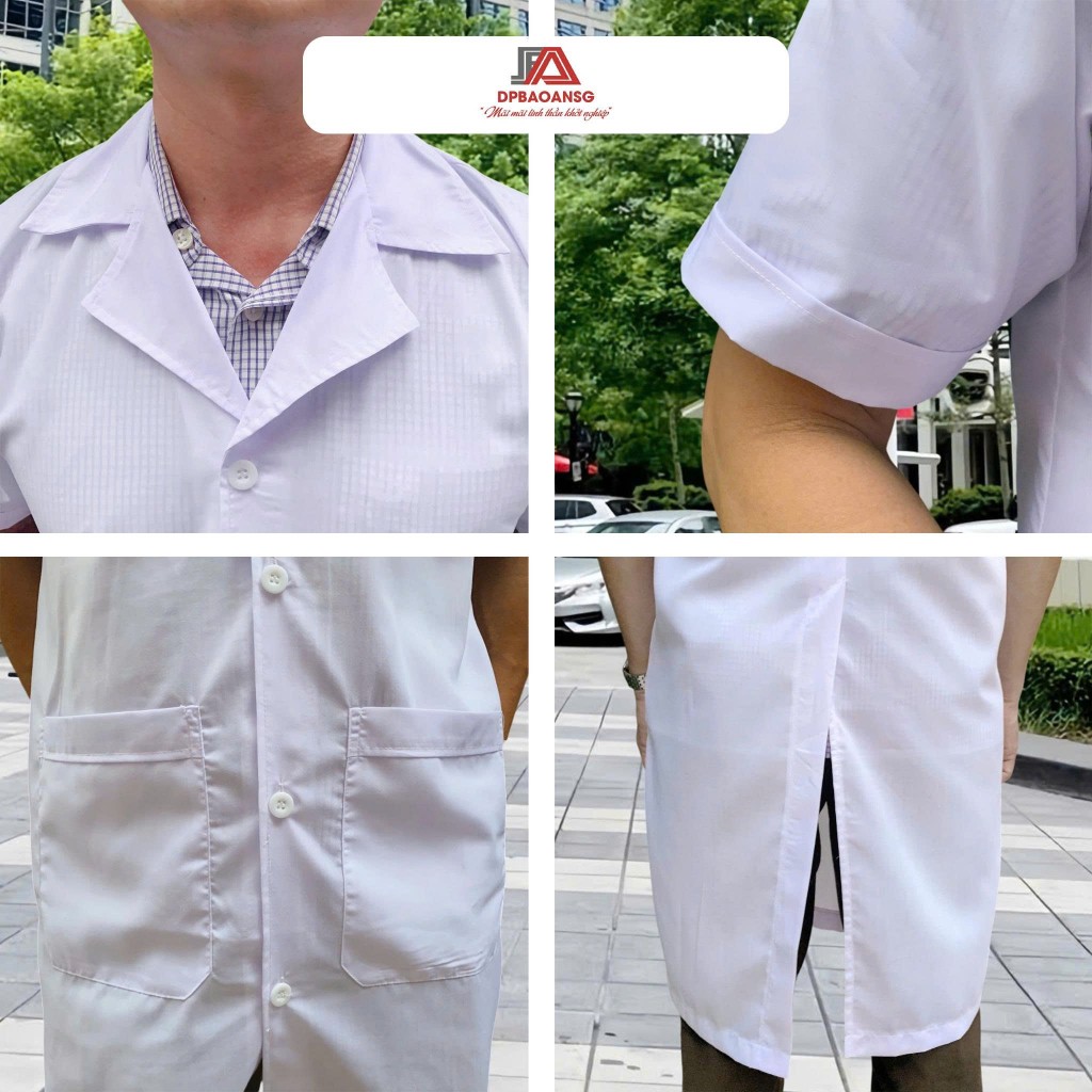 Áo Blouse Vest Tay Ngắn/Tay Dài Form Nam Nữ Chuẩn Bộ Y Tế – Dành Cho Bác Sĩ & Giảng Viên Y Khoa