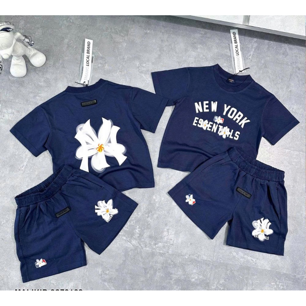 Bộ Cộc Nam Nờ Y In Logo Hàng Cao Cấp - Bộ Hè Bé Trai Mờ Lờ Bê In Logo Mẫu Mới Nhất