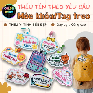 Móc Khoá/Nametag Thêu Tên Theo Yêu Cầu - ColorBoomShop