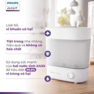Combo Hâm & Tiệt Trùng Bình Sữa Tiện lợi Philips Avent - Máy Hâm sữa siêu tốc + Máy tiệt trùng 3 trong 1
