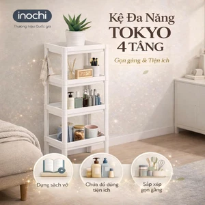Kệ Đa Năng Inochi Tokyo: Gọn Gàng, Tinh Tế, Tùy Chỉnh - 2/3/4Tầng, Nhựa PP Cao Cấp