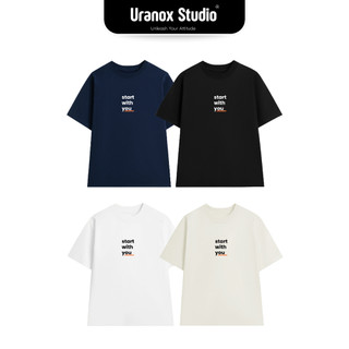 Áo Thun Ngắn Tay Local Brand Uranox Fashion Cotton 250GSM Cao Cấp, Áo Thun Nam Nữ Unisex Basic M37