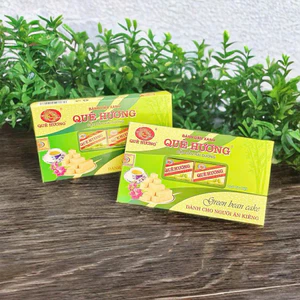 Bánh Đậu Xanh Quê Hương Ăn Kiêng 180g– Đặc Sản Hải Dương, Ngọt Thanh Không Béo, Tan Mịn Hộp 12 thỏi