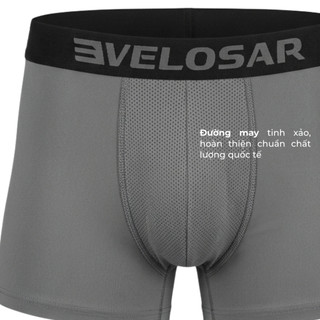 Combo 3 Quần Boxer Nam Velosar LUW-60005 Microfiber Thoáng Khí, Co Giãn Mềm Mịn, Thấm Hút Mồ Hôi