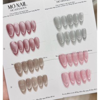 (Tặng hộp,keo MxBon) Nail box mắt mèo kim cương ánh trăng, sơn thạch, 11 Form siêu xinh M111