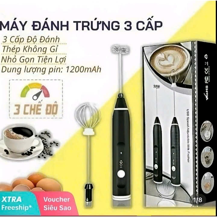 Máy đánh cà phê tạo bọt 3 cấp độ