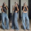 Quần jeans suông túi mổ - JN223