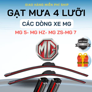LƯỠI Gạt Mưa Ô Tô Các Dòng Xe MG : MG Zs, MG5, , MG Hs, MG 7... Gạt Silicon 4 Lưỡi Gạt Sạch Êm. 4L