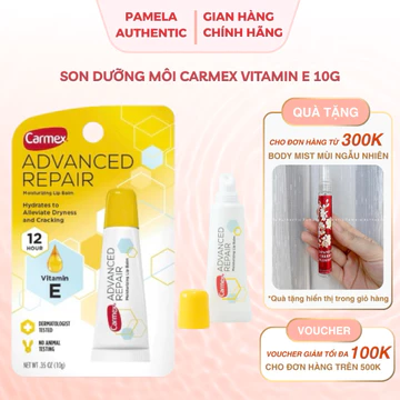 (BILL US - Có Sỉ) Son dưỡng môi Carmex Advanced Repair Vitamin E - Dưỡng Môi Phục Hồi Chuyên Sâu 10g