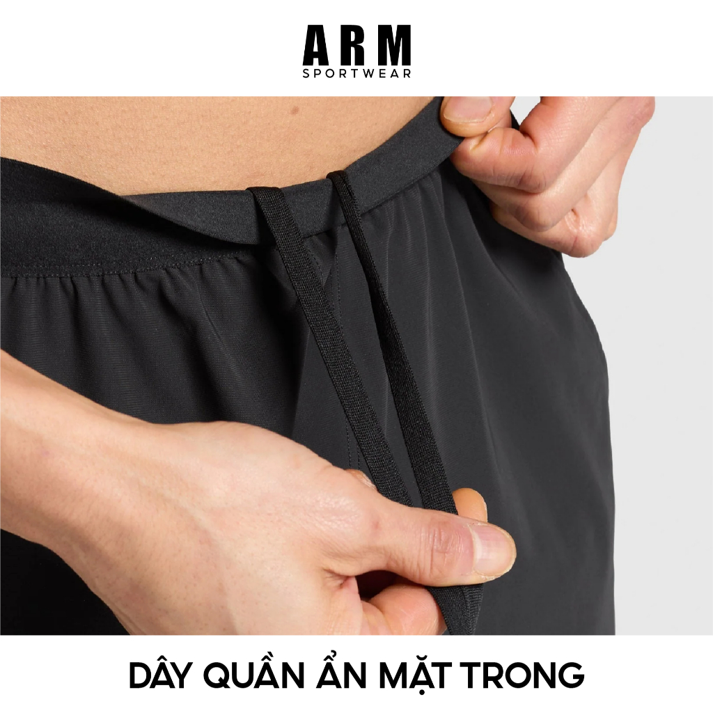 Quần Đùi Thể Thao Nam ARM PEAK MOVE 6 Inch Siêu Nhẹ, Co Giãn Tập Gym, Chạy Bộ Thoải Mái
