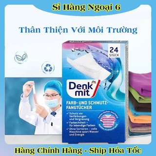 Giấy tẩy trắng quần áo, bột tẩy trắng, bánh xà phòng cổ áo và giáy chống phai màu Denkmit  của Đức