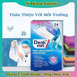 [auth] Giấy hút màu và chống phai màu quần áo DENKMIT 24 tờ- Nội địa Đức Đủ Bill [Hot]