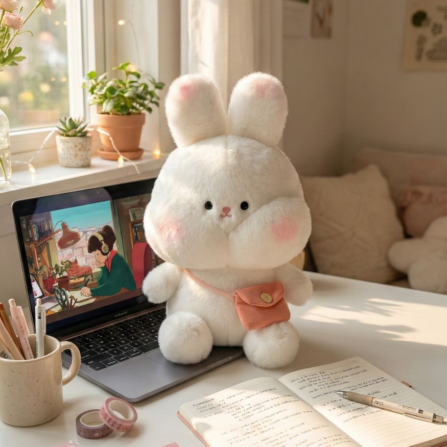 Gấu Bông Hình Thỏ Mini Nhiều Mẫu Siêu Đáng Yêu, Thú Nhồi Bông Thỏ Bunny 25CM Quà Tặng Dễ Thương Cho Bé