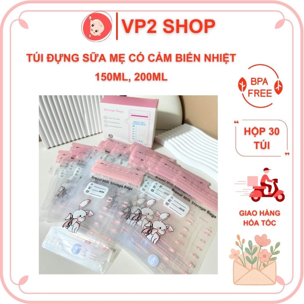 30 Túi đựng sữa bột Bé,Chất liệu an toàn thực phẩm,Tiệt trùng điện tử, sẵn sàng sử dụng,Dễ dàng mang theo khi đi du lịch