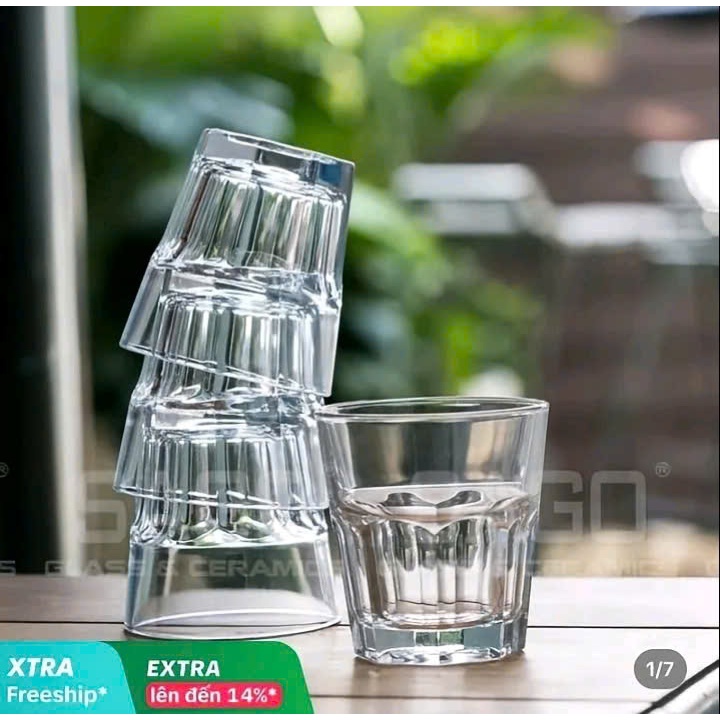 BỘ 6  Ly Cafe Bát Giác 150ml – Kích thước chuẩn cho quán cà phê truyền thống