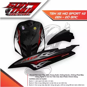Tem xe Mio Sport #2 (TEM 3 LỚP - SẮC NÉT - KHÔNG PHAI MÀU)