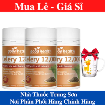 [COMBO 3 LỌ] Hộp Viên Gout Hạt Cần Tây Goodhealth Celery 12000, Hỗ Trợ Giảm Acid Uric, Giảm Đau Khớp Hộp 60 viên