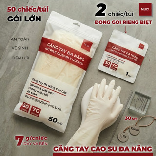 Găng Tay Cao Su nitrile Không Bột Trong Suốt – Găng Tay Làm Bếp, Chế Biến Thực Phẩm, Spa, Vệ Sinh