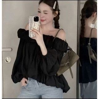 ÁO TRỄ  VAI  BÍ NHÚN BÈO TAY  BỒNG DÀI TAY CHẤT VOAN TƠ 2 LỚP