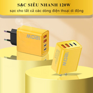 Củ sạc nhanh PD 120W USB Type C,Củ sạc nhanh 3.1A 4 cổng,Bộ chuyển đổi 3.0 cho điện thoại phukienmk10