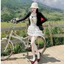 Sét đầm 2 dây in hình có đường viền cổ đính nơ ,kèm khoác có quần,chất thun tăm
