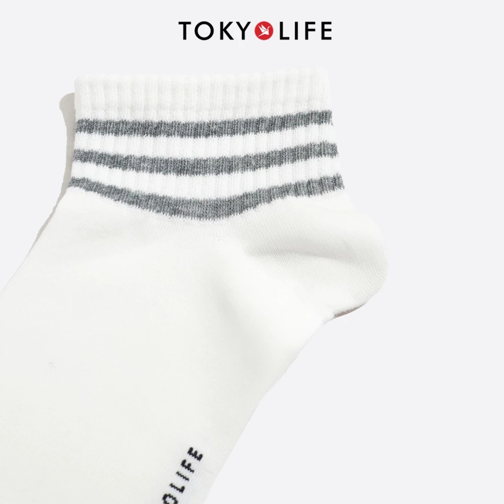[Pack 3 Đôi] Tất Chân Nam Cổ Ngắn Màu Trắng Thời Trang TOKYOLIFE 40004107