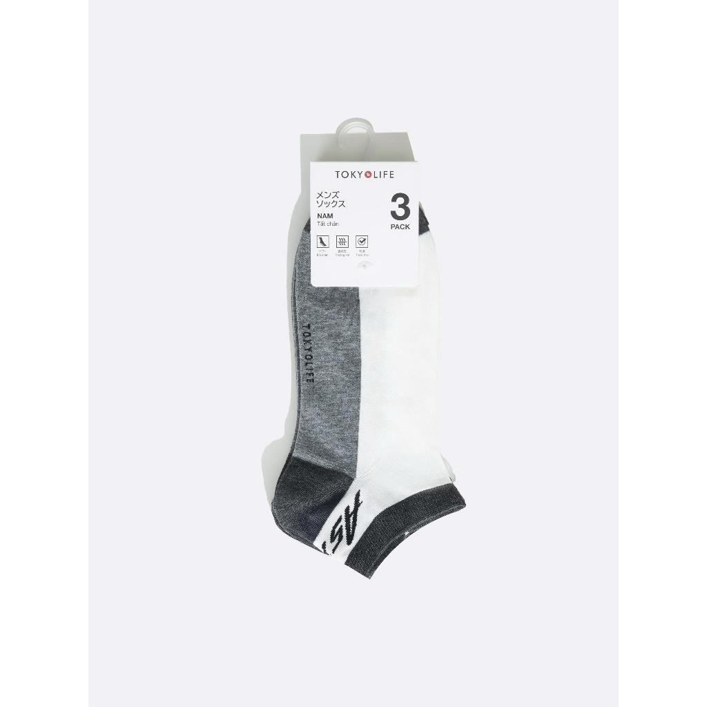 Tất chân Nam TOKYOLIFE pack 3 màu Trắng 40004110