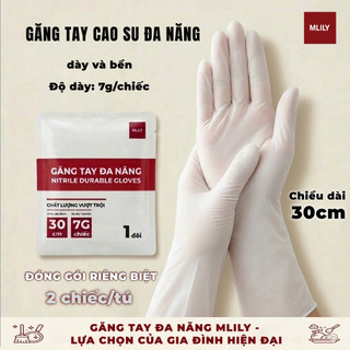 Găng Tay Cao Su Đa Năng Đóng Gói Riêng Biệt 2 Chiếc/Túi – Dày Bền, Chống Nước, Dùng Nhà Bếp, Spa