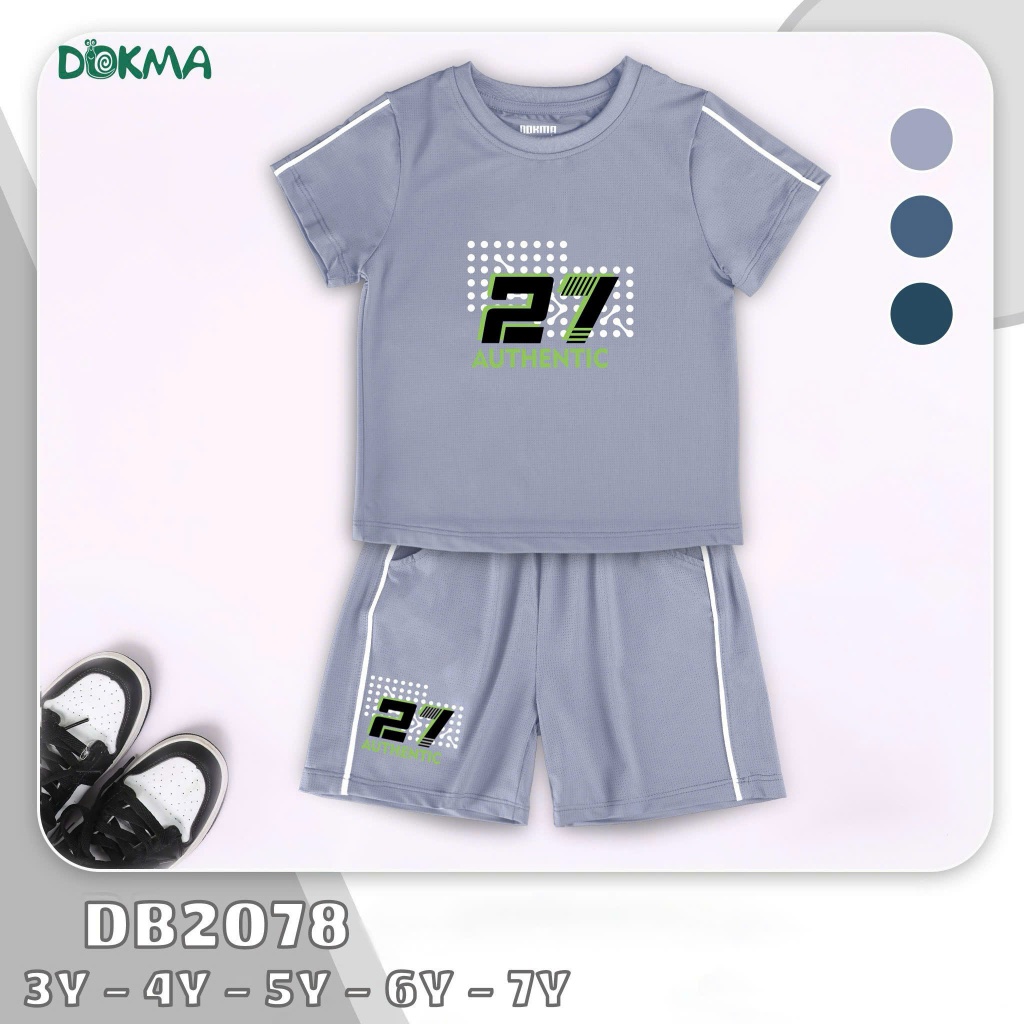 (13-25kg, 3-7Y) Bộ Cộc Tay Dokma Thể Thao Bé Trai DB2790 DB2078 DB2809 DB2830