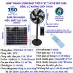 Quạt năng lượng mặt trời NHẬT PHONG SOLAR có điều khiển từ xa,Sạc Điện Thoại,Củ sạc 220V, tấm pin năng lượng,BH 1 năm — ảnh 2