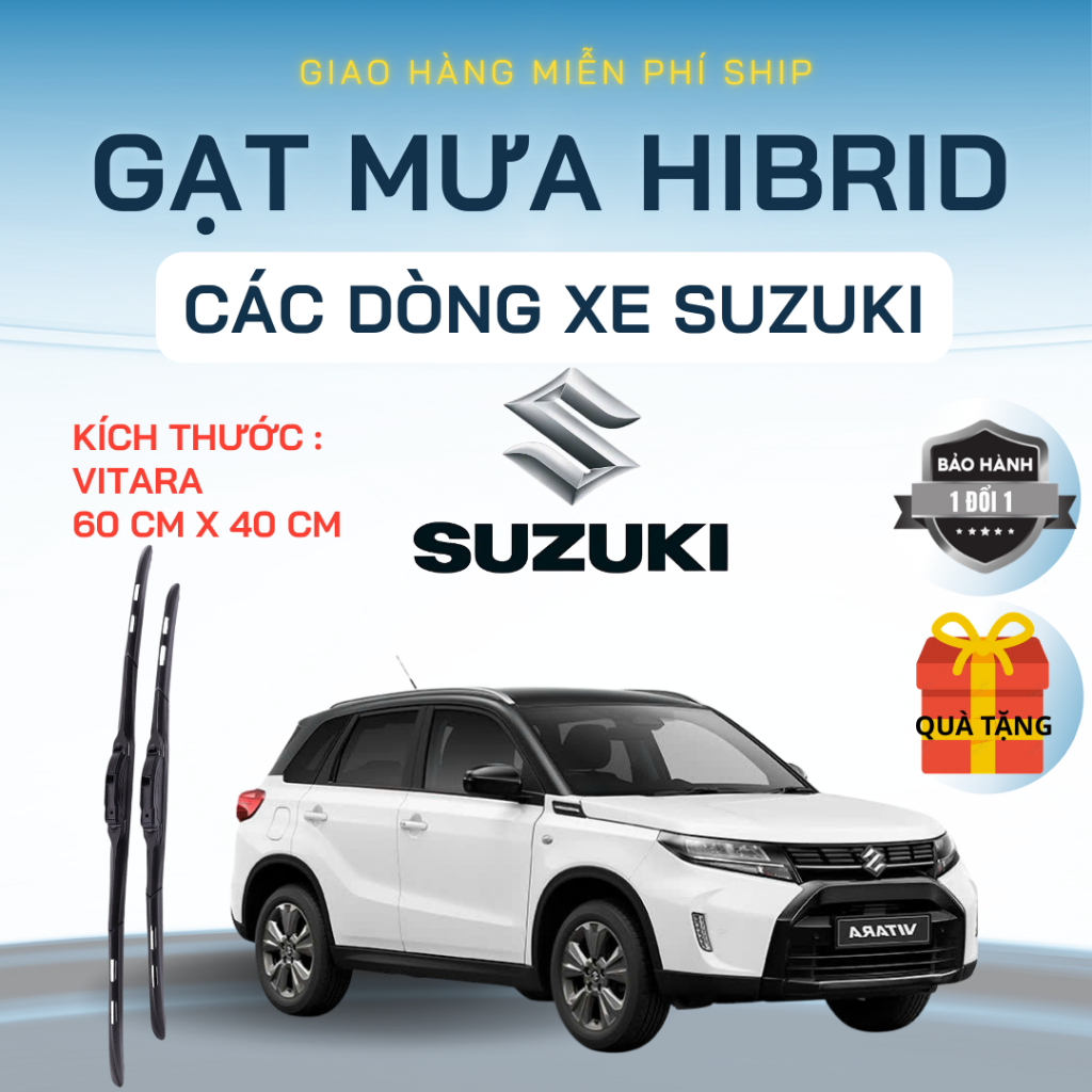 Gạt Mưa Ô Tô SUZUKI VITARA, SWIFT, XL7, ERTIGA, CIAZ, VAN ... Lưỡi SILICON NANO Gạt Sạch Êm. SZ3K