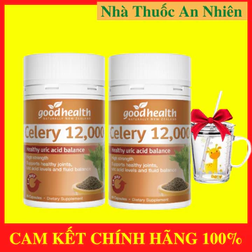 COMBO 2 HỘP Viên Gout Hạt Cần Tây Goodhealth Celery 12000 Hỗ Trợ Giảm Acid Uric, Giảm Đau Viêm Khớp 60 Viên - NT AN NH