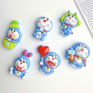 Set Charm Mèo Máy Doraemon xanh Cosplay Cute – 6 Charm Kawaii Trang Trí Dép Hot Trend