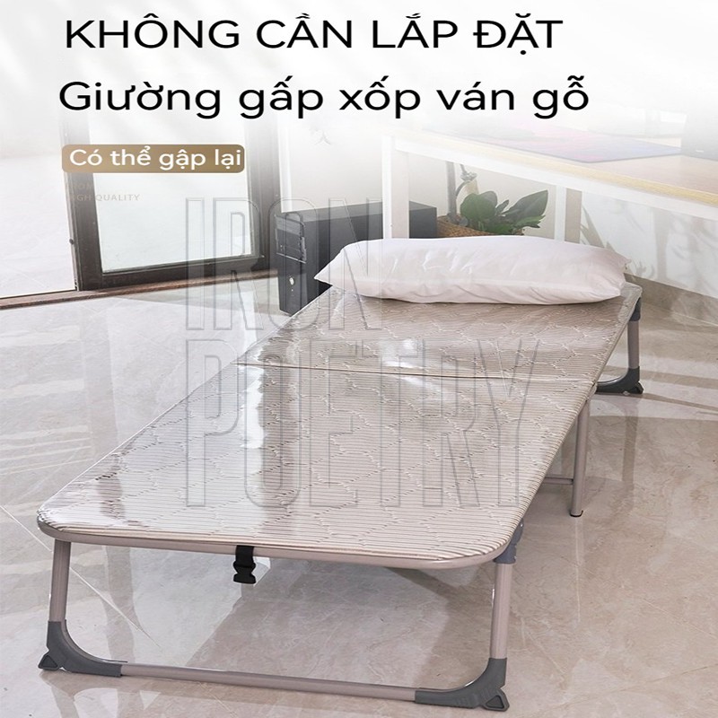 Tổng Kho - Giường Gấp Văn Phòng Cao Cấp Có Bánh Xe Khung Thép Chắc Chắn Gấp Gọn Siêu Tiện Lợi