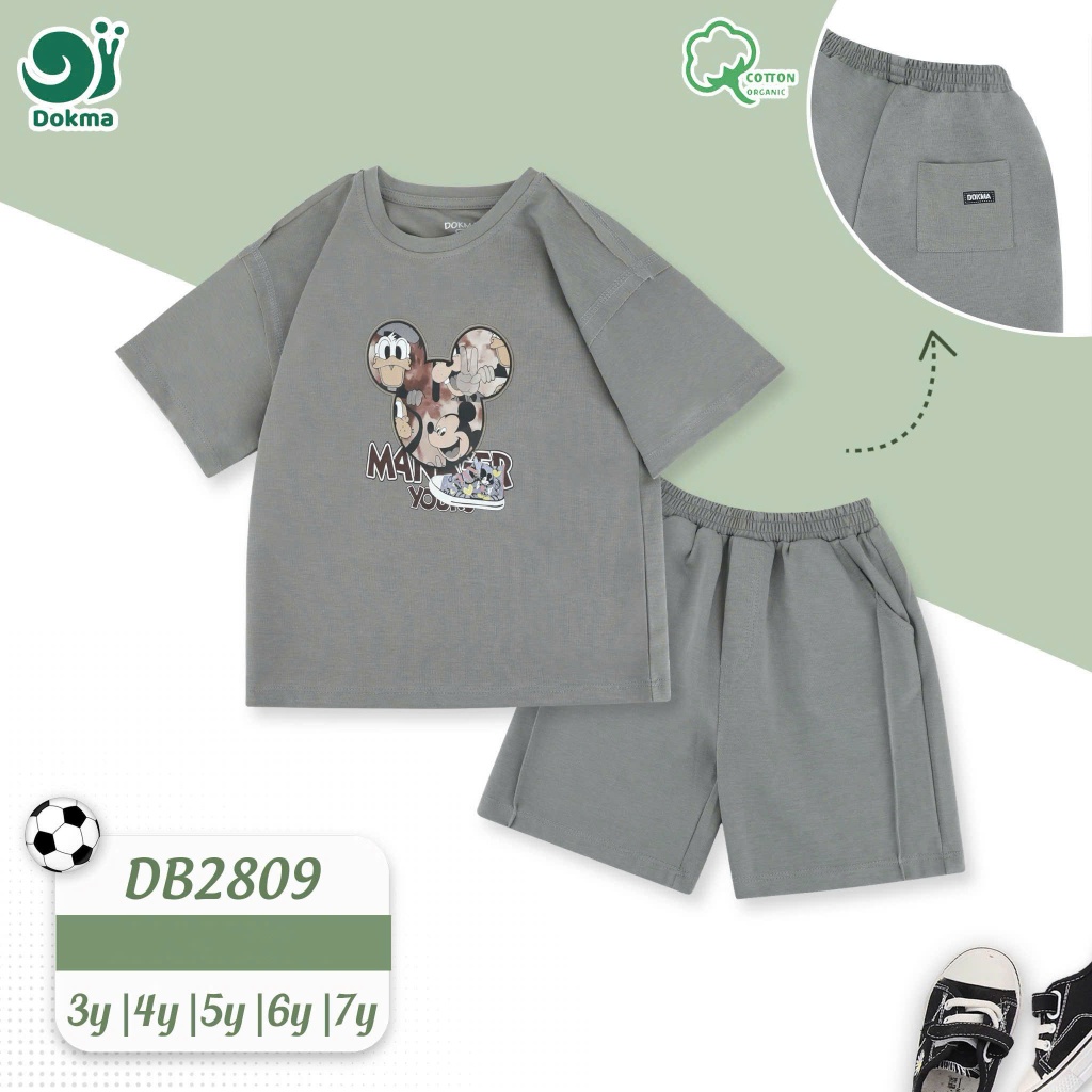 (13-25kg, 3-7Y) Bộ Thể Thao Cộc Tay Cho Bé Dokma DB2809 DB2830 DB2790 DB2657