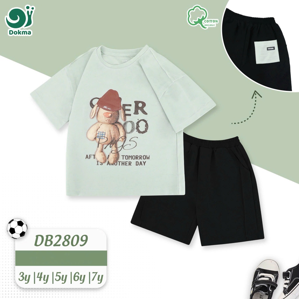 (13-25kg, 3-7Y) Bộ Thể Thao Cộc Tay Cho Bé Dokma DB2809 DB2830 DB2790 DB2657