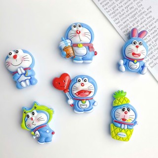 Set Charm Mèo Máy Doraemon xanh Cosplay Cute – 6 Charm Kawaii Trang Trí Dép Hot Trend