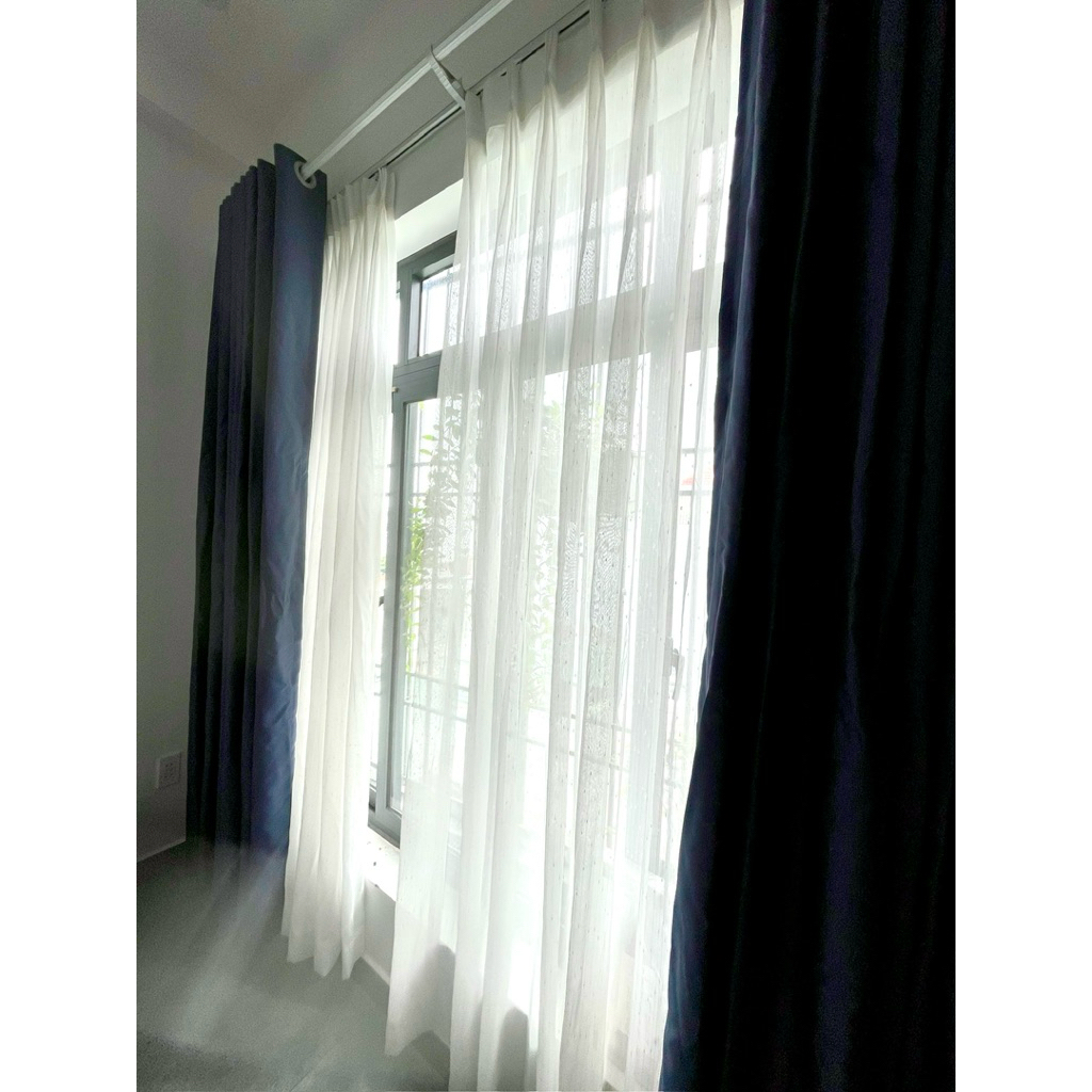 Rèm Voan Giọt Nước, May Nhúm, vải voan mỏng phù hợp trang trí, kết hợp làm rèm 2 lớp.