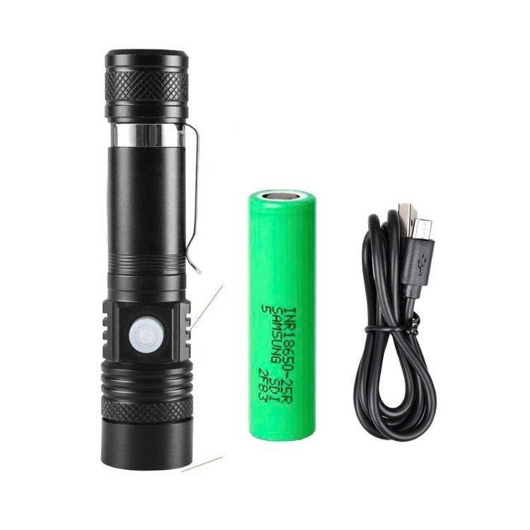 Đèn Pin cầm tay mini siêu sáng T11 thân nhôm bóng led T6 pin sạc có zoom quang hợp chiếu xa trăm mét, chống va đập tốt