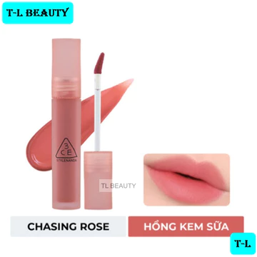 Son kem lì màu Hồng kem sữa Hàn Quốc 3CE Blur Water Tint #Chasing Rose – 4.6g