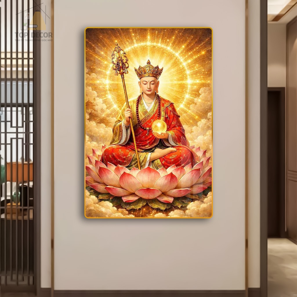 Tranh treo Tường Phật Giáo " Phật A Di Đà - Phật Quan Âm" Tranh Decor - Tranh Treo Decor Tường, Tranh  Phòng Thờ