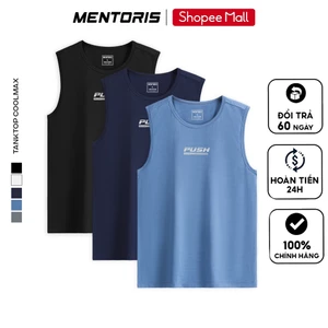 COMBO 3 Áo Tanktop Nam MENTORIS Vải Thun Lạnh, Form Thể Thao, Co Giãn Thoáng Khí CB3MTT02