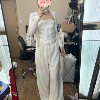Quần Vải Đũi Nữ Ống Rộng Cạp Chun - Quần Suông Đũi Xước Có Dây Rút Tiện Dụng Siêu Mát Mẻ Cho Mùa Hè