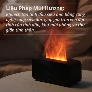 Trải Nghiệm Thư Giãn Với Máy Xông Tinh Dầu Ngọn Lửa Mini 3D - Phun Sương, Tạo Độ Ẩm, Đèn Ngủ, Decor