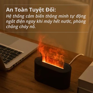 Trải Nghiệm Thư Giãn Với Máy Xông Tinh Dầu Ngọn Lửa Mini 3D - Phun Sương, Tạo Độ Ẩm, Đèn Ngủ, Decor